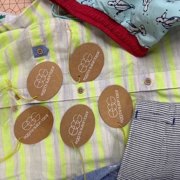 Egg by Susan Lazar Boy's 6Y 5 Piece Shirts & Shorts Casual Summer Surf Lot NWT - Picture 10 of 11